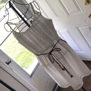 Country eyelit hole dress w/belt